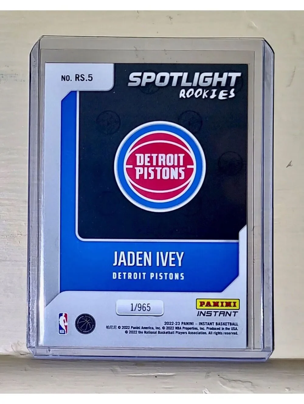 Jaden Ivey 2022-23 Panini NBA #5 Spotlight Rookies Card 1/965